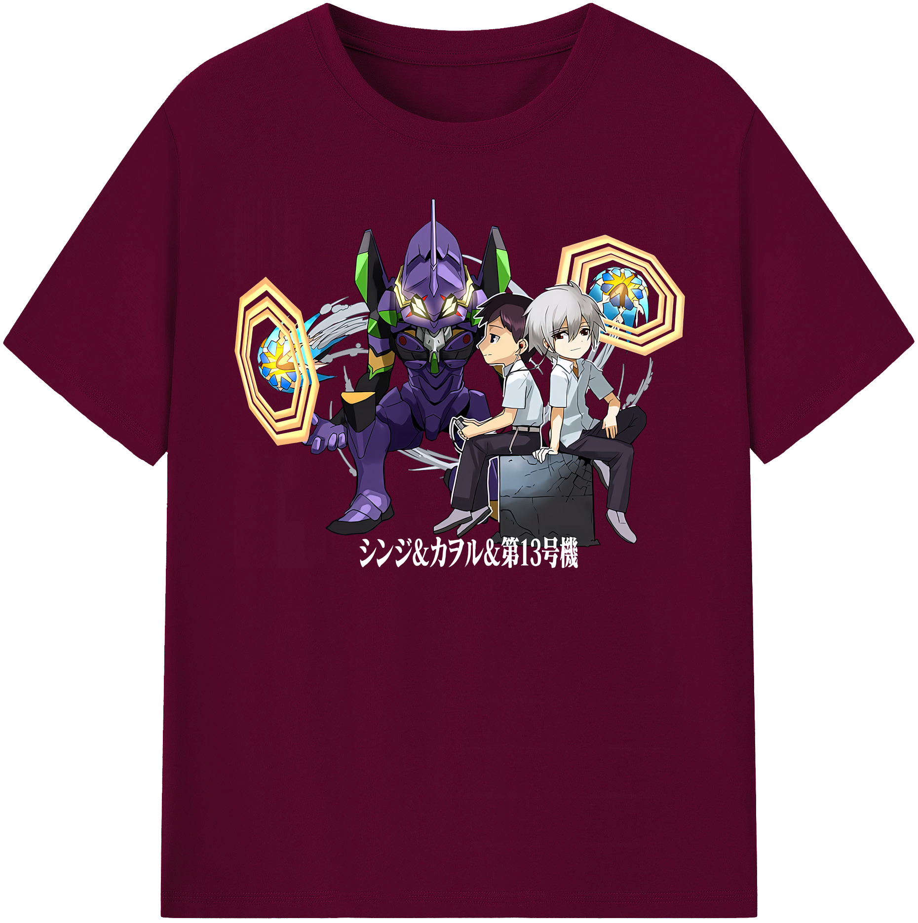 （画像用） EVA 新世紀エヴァンゲリオン レディースカジュアルプリントTシャツ（綿100％）